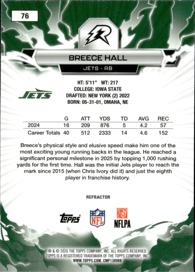 Breece Hall card back