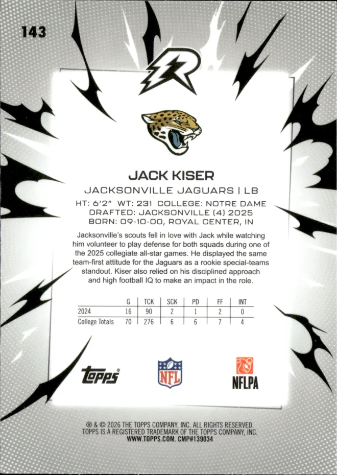 Jack Kiser card back