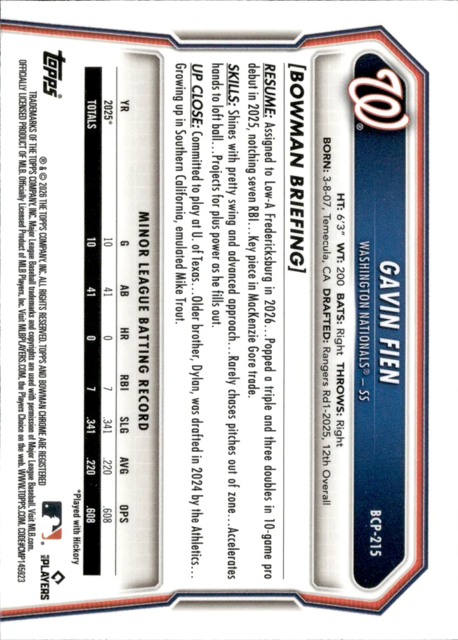 Gavin Fien card back