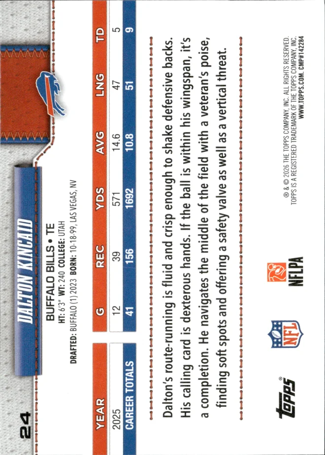 Dalton Kincaid card back
