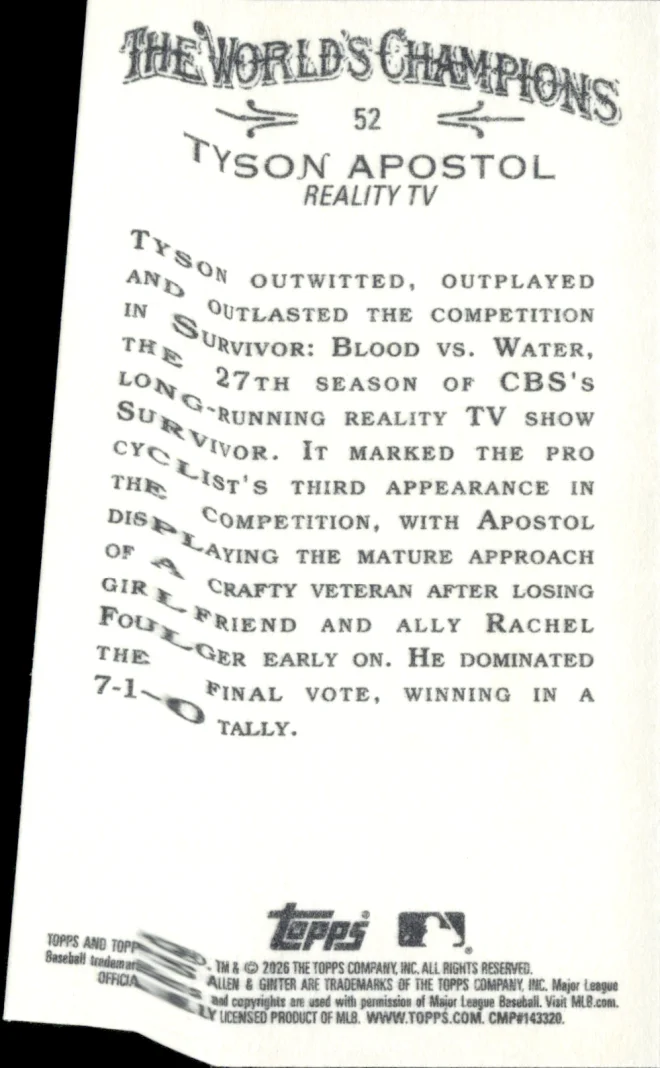 Tyson Apostol card back