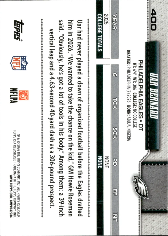 Uar Bernard card back