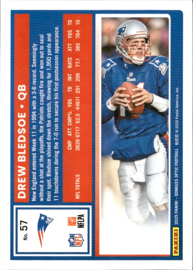 Drew Bledsoe card back