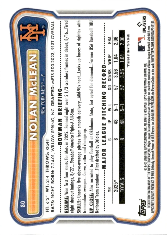 Nolan McLean card back