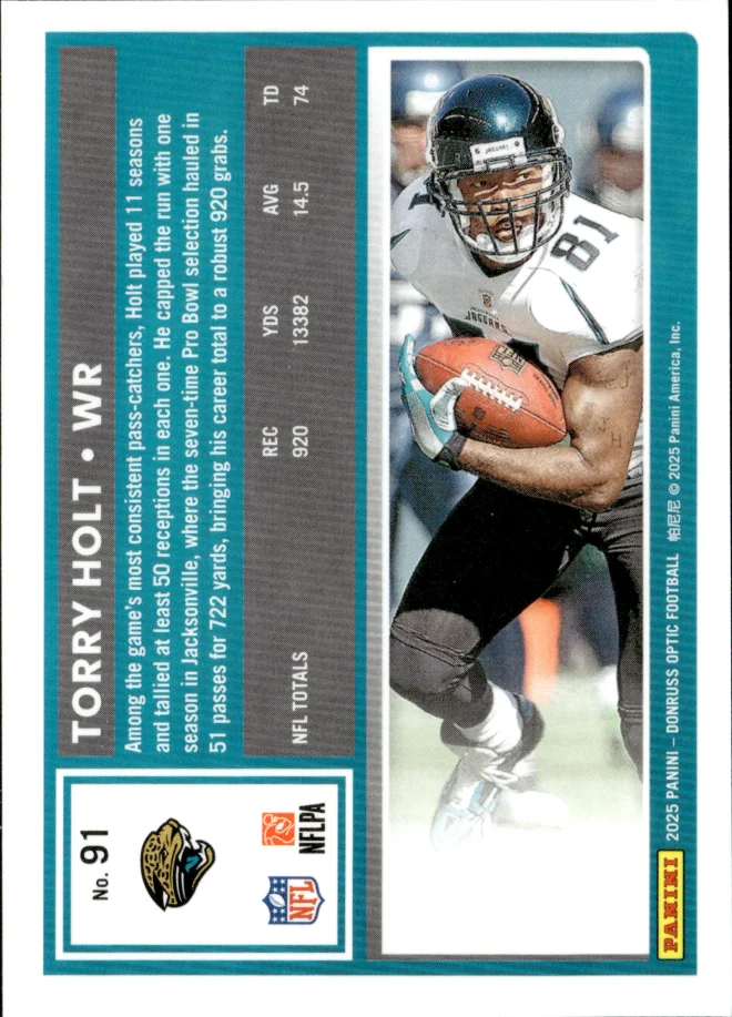 Torry Holt card back