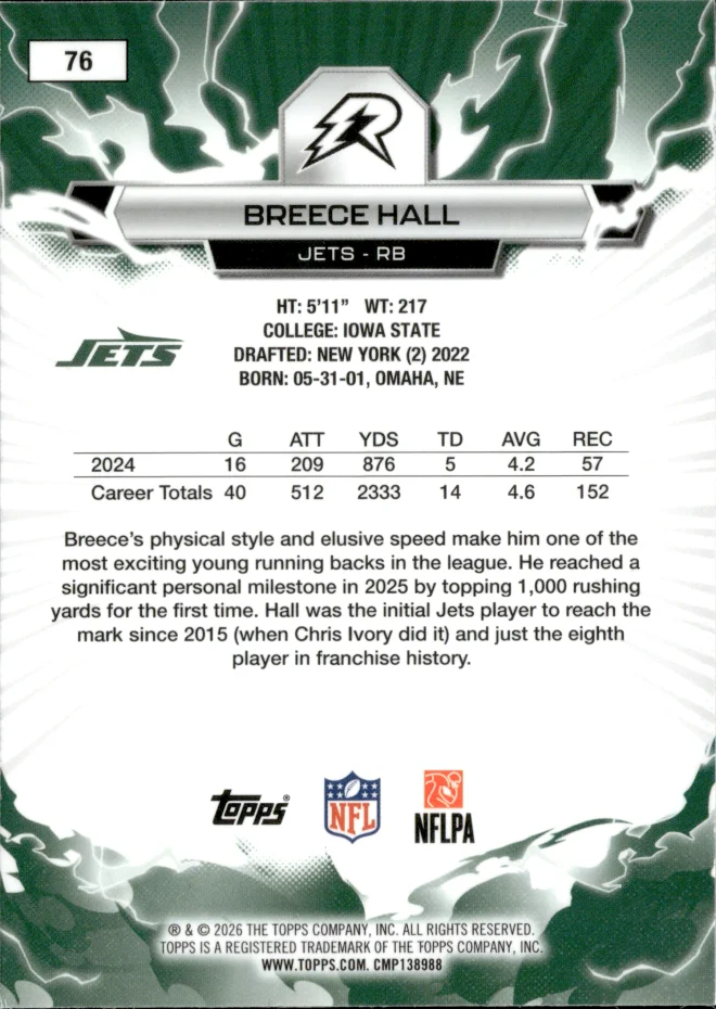 Breece Hall card back