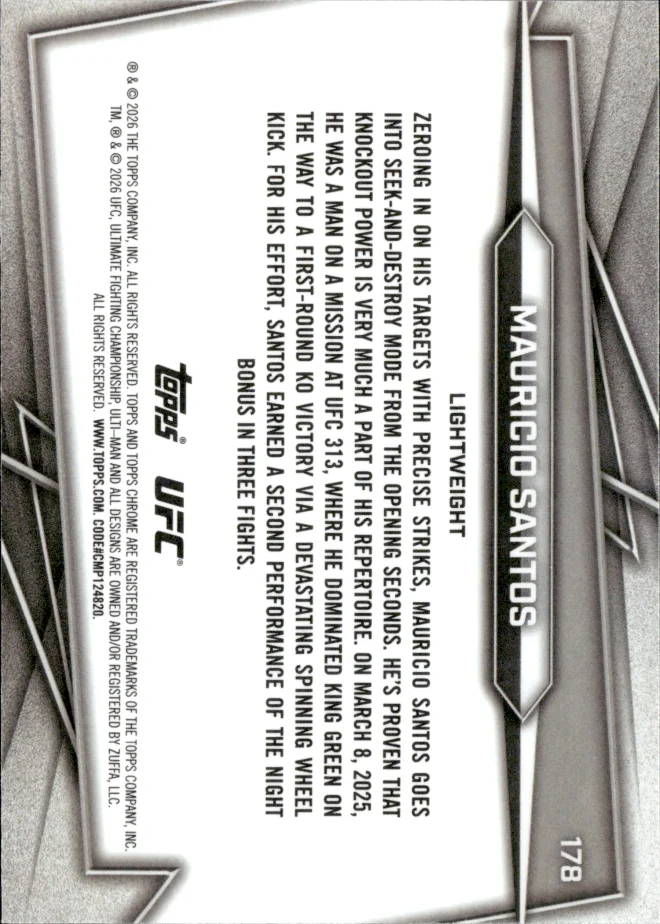 Mauricio Santos card back