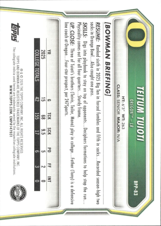 Teitum Tuioti card back
