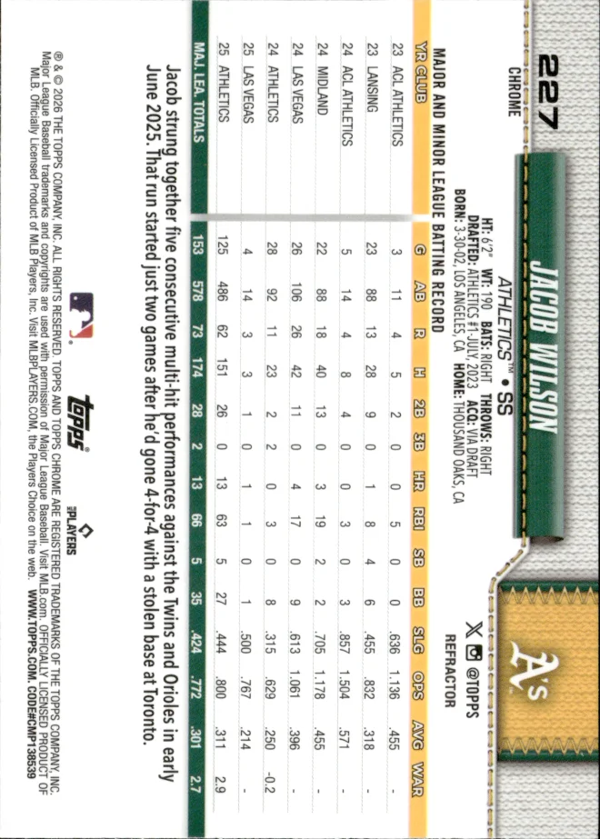 Jacob Wilson card back