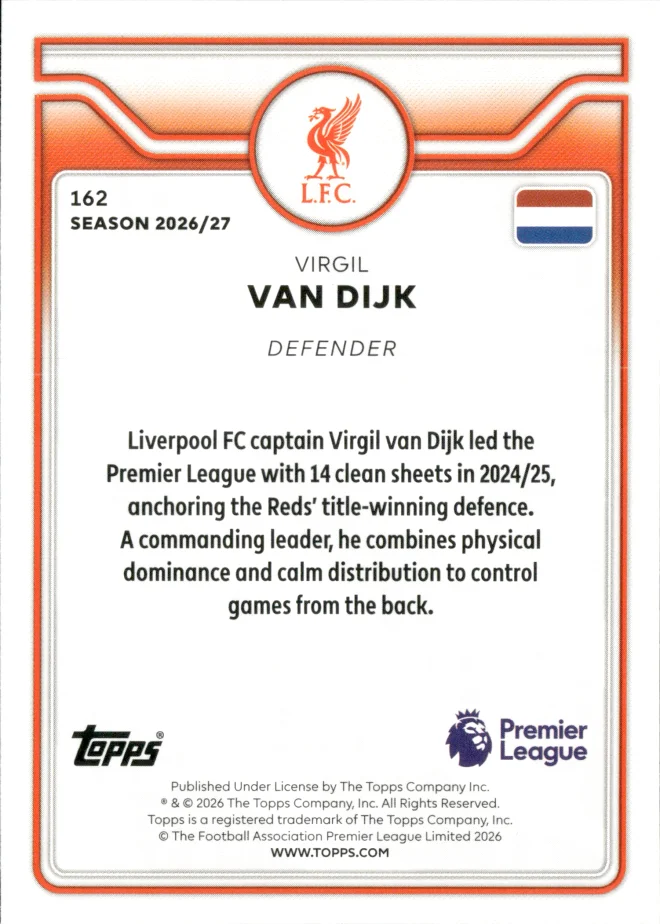 Virgil van Dijk card back