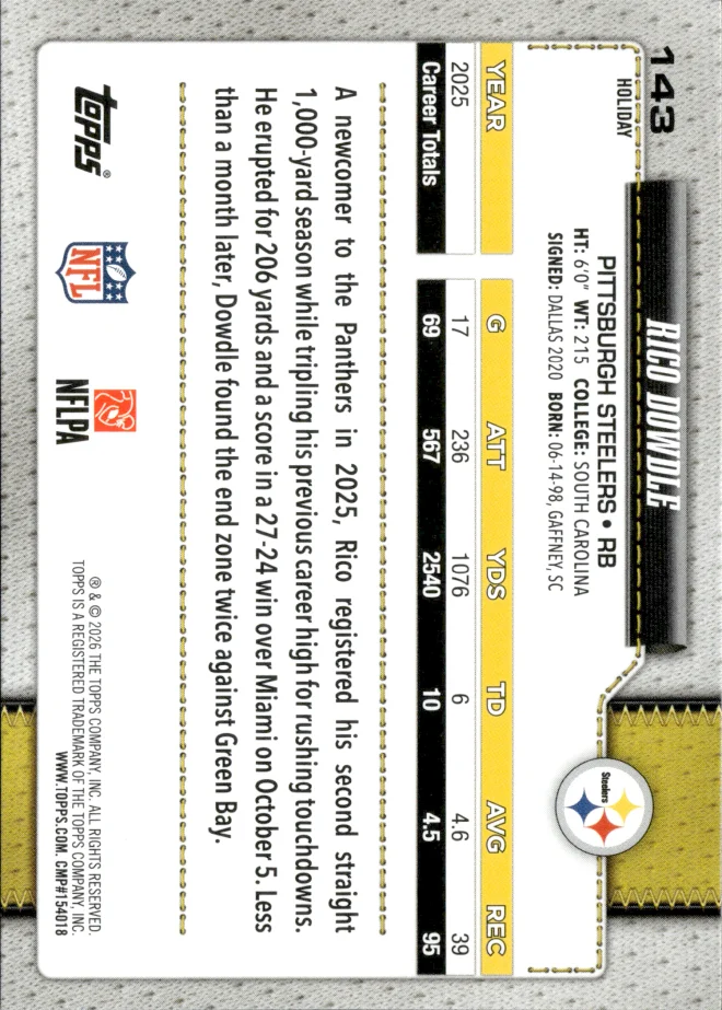 Rico Dowdle card back