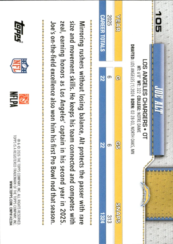 Joe Alt card back