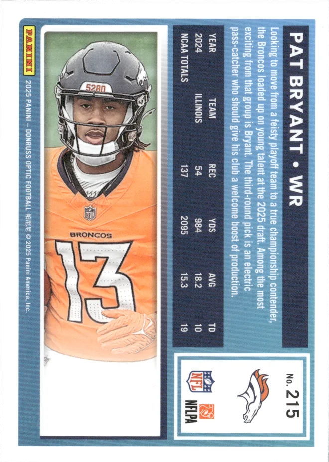Pat Bryant card back