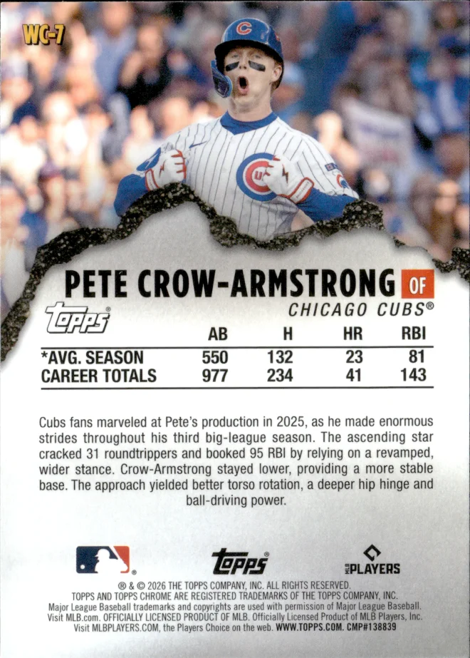 Pete Crow-Armstrong card back