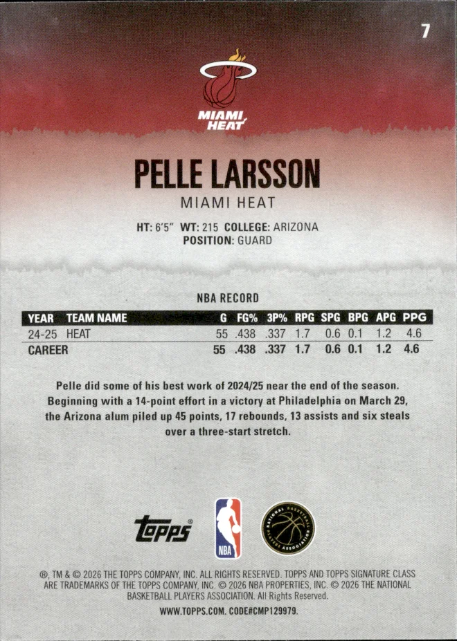 Pelle Larsson card back
