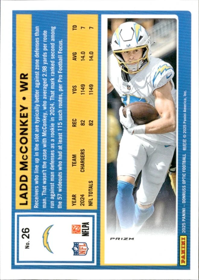 Ladd McConkey card back