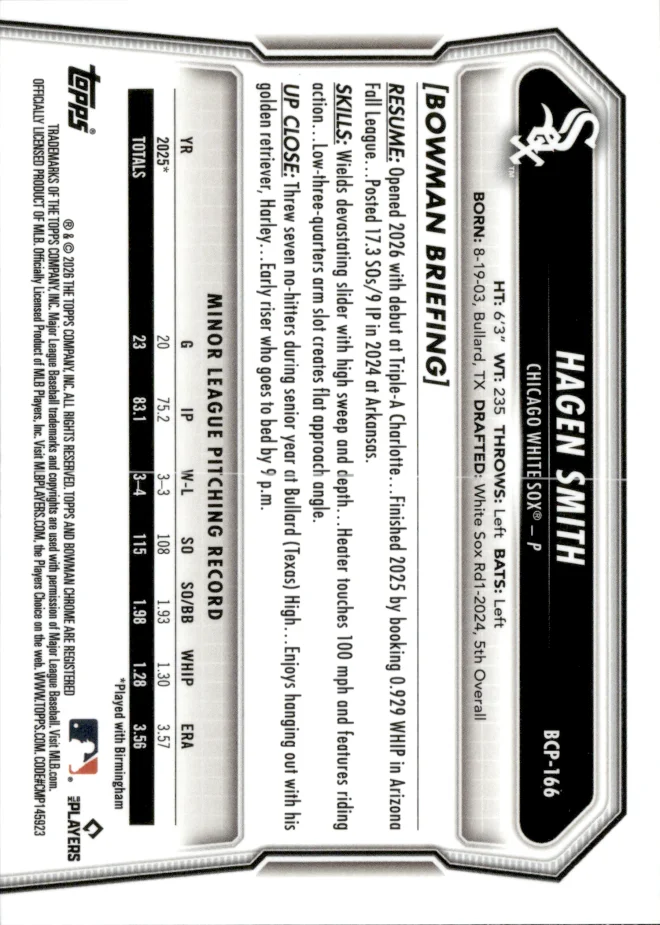 Hagen Smith card back