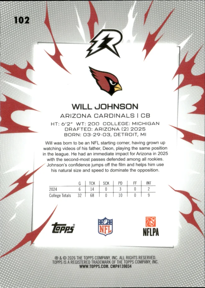 Will Johnson card back