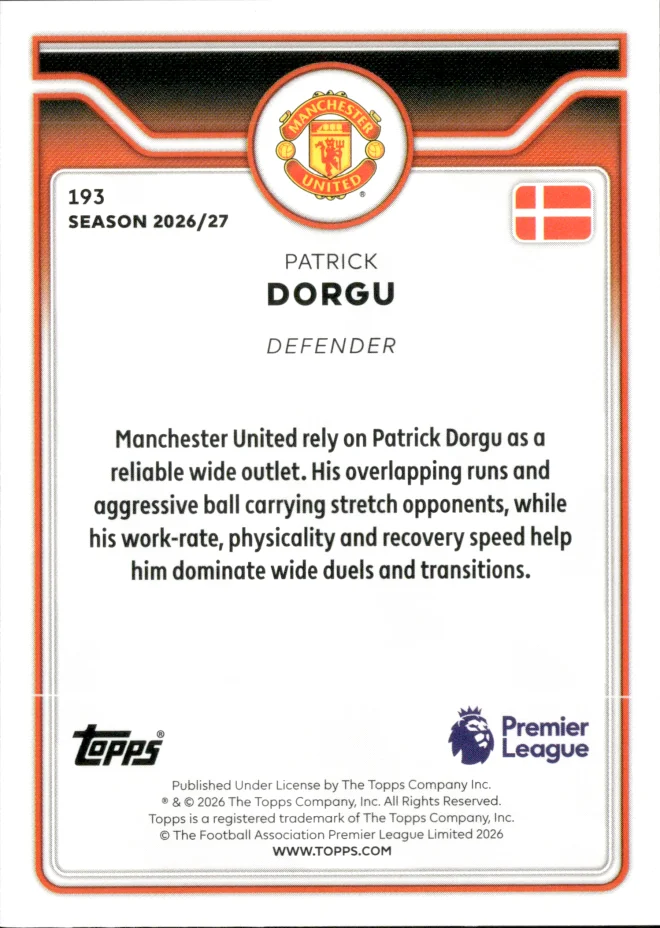 Patrick Dorgu card back