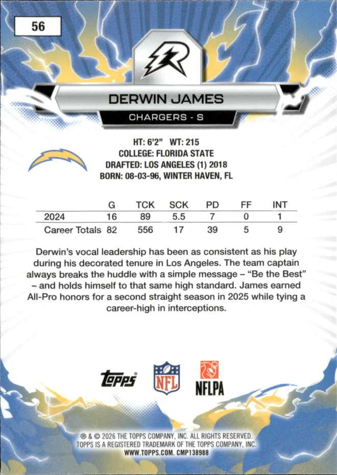 Derwin James card back
