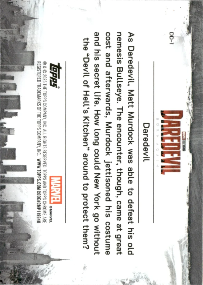 Daredevil card back