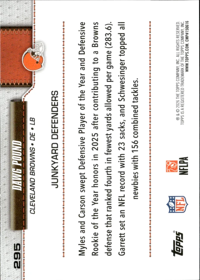 Dawg Pound card back