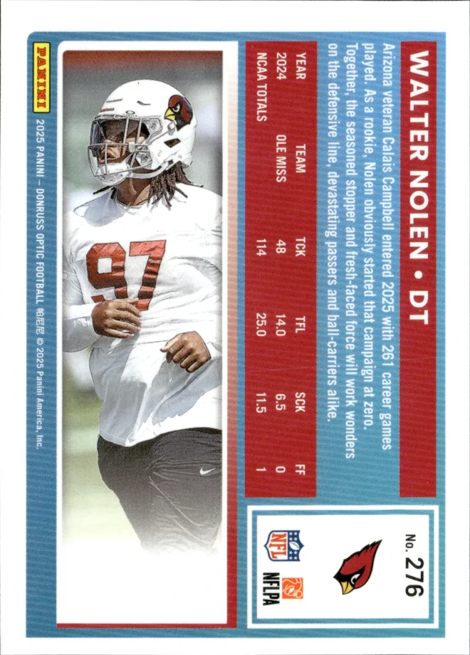 Walter Nolen card back