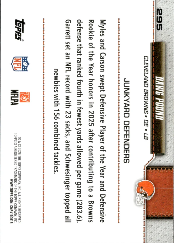 Dawg Pound card back