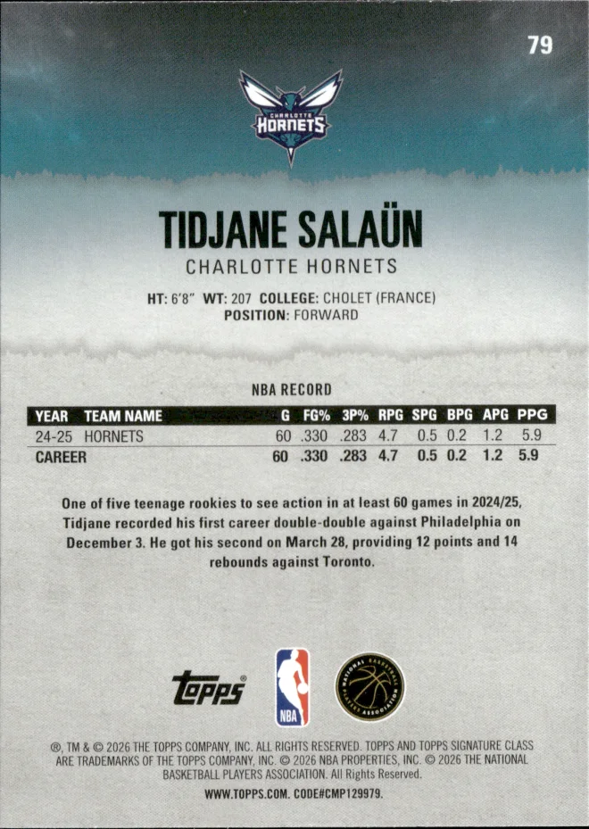 Tidjane Salaün card back