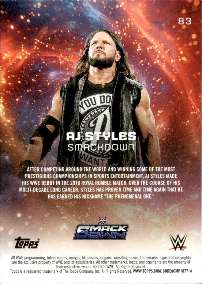 AJ Styles card back