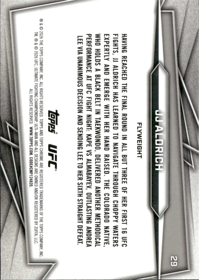 JJ Aldrich card back