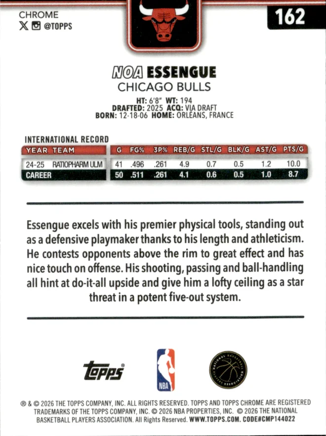 Noa Essengue card back