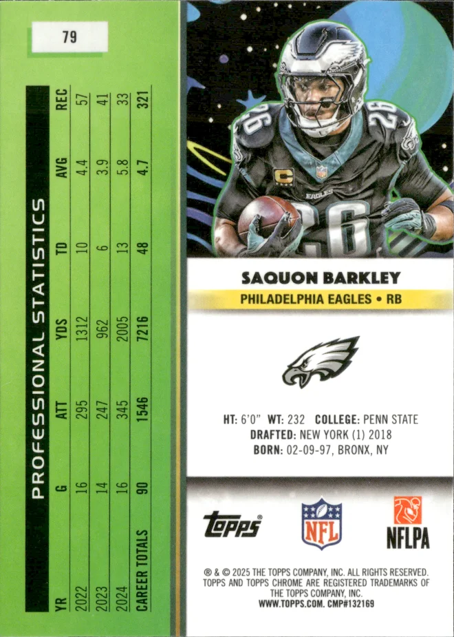 Saquon Barkley card back