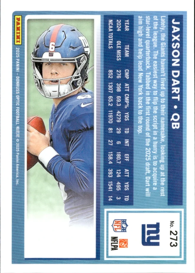 Jaxson Dart card back