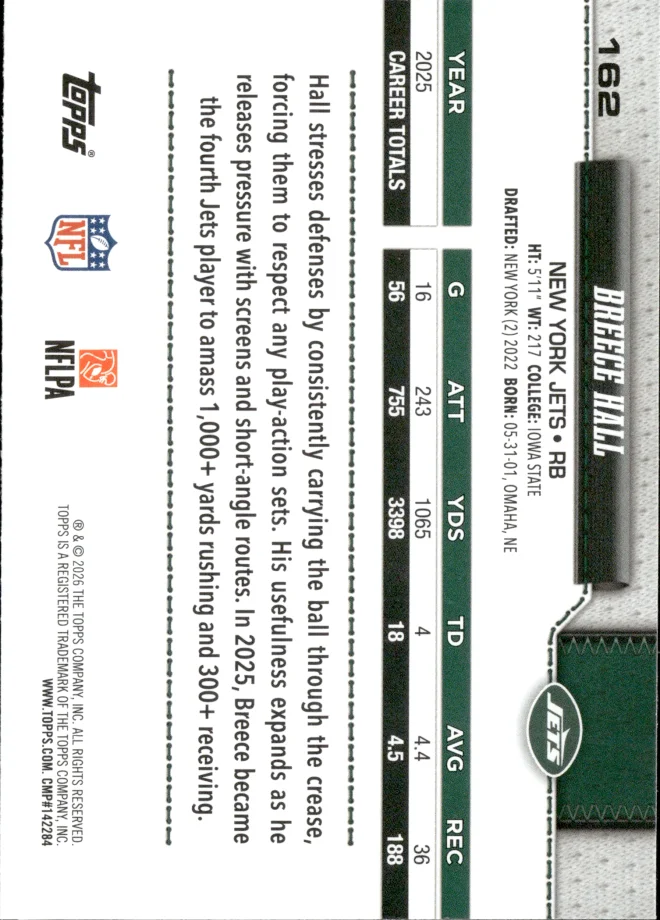 Breece Hall card back