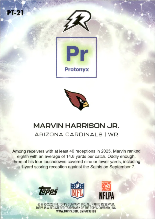 Marvin Harrison Jr. card back
