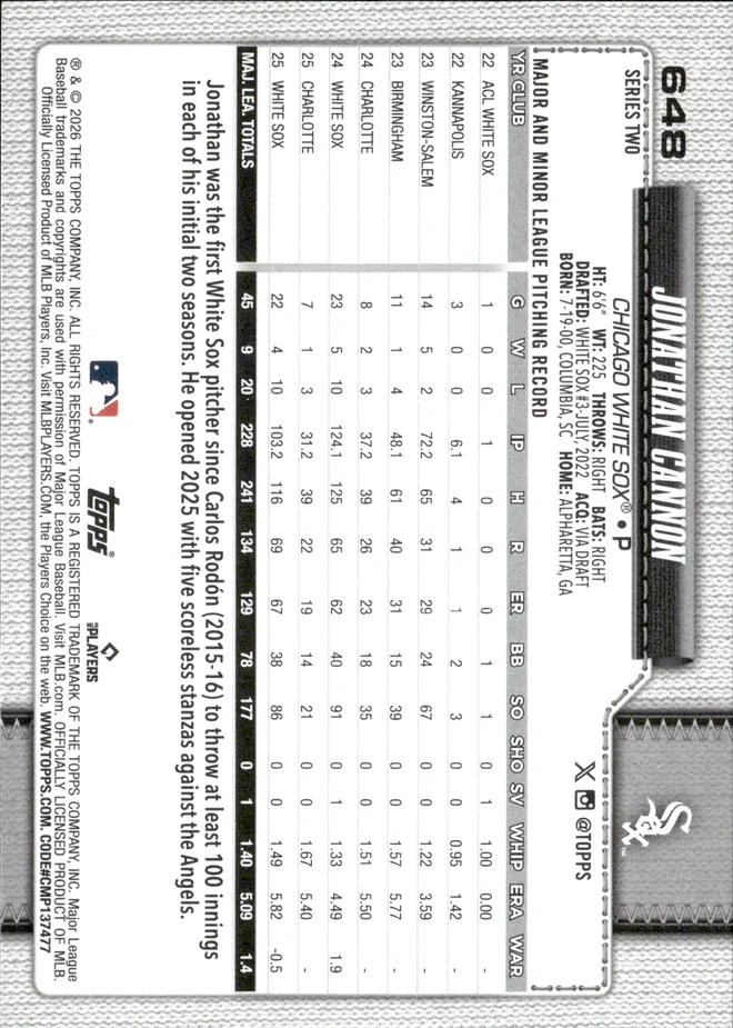 Jonathan Cannon card back