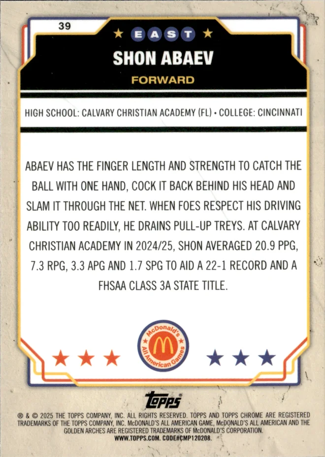 Shon Abaev card back