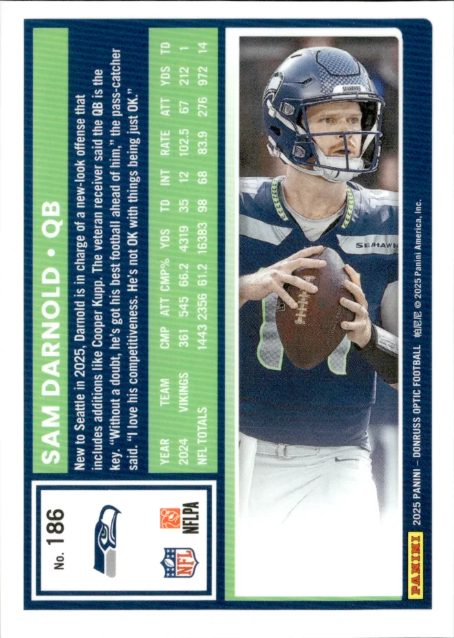 Sam Darnold card back