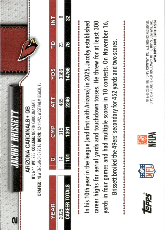 Jacoby Brissett card back