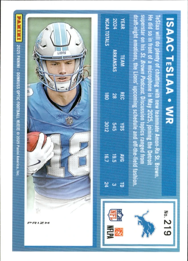 Isaac TeSlaa card back