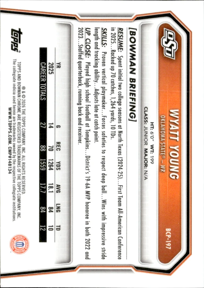 Wyatt Young card back