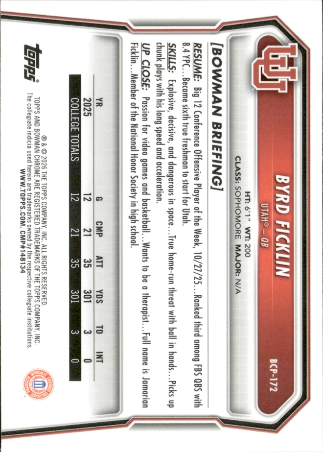 Byrd Ficklin card back
