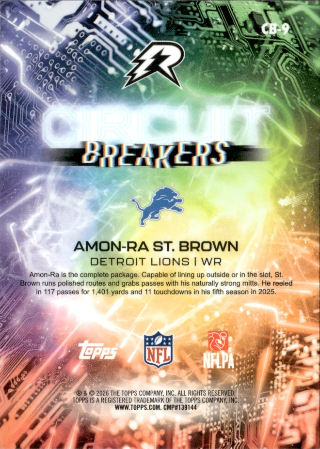 Amon-Ra St. Brown card back