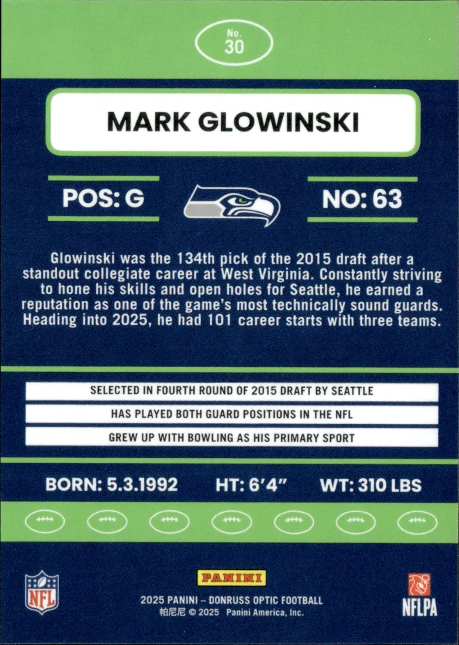 Mark Glowinski card back