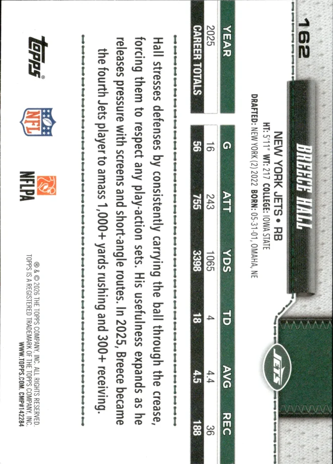 Breece Hall card back