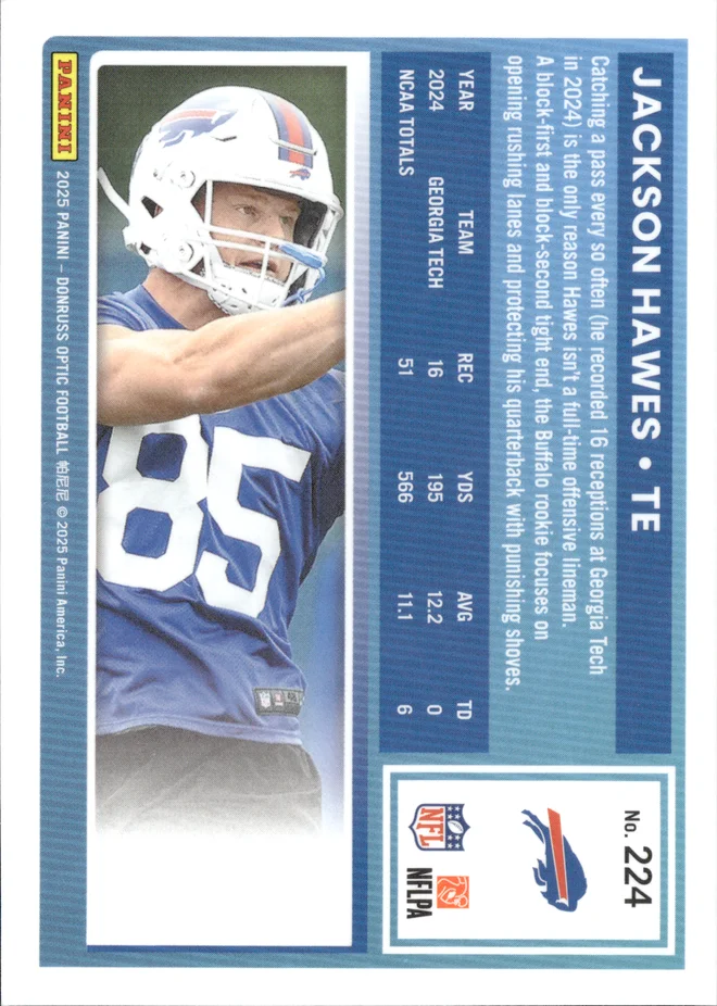 Jackson Hawes card back