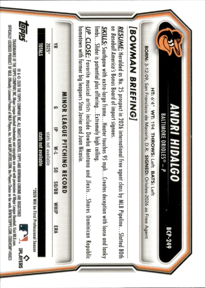 Andri Hidalgo card back