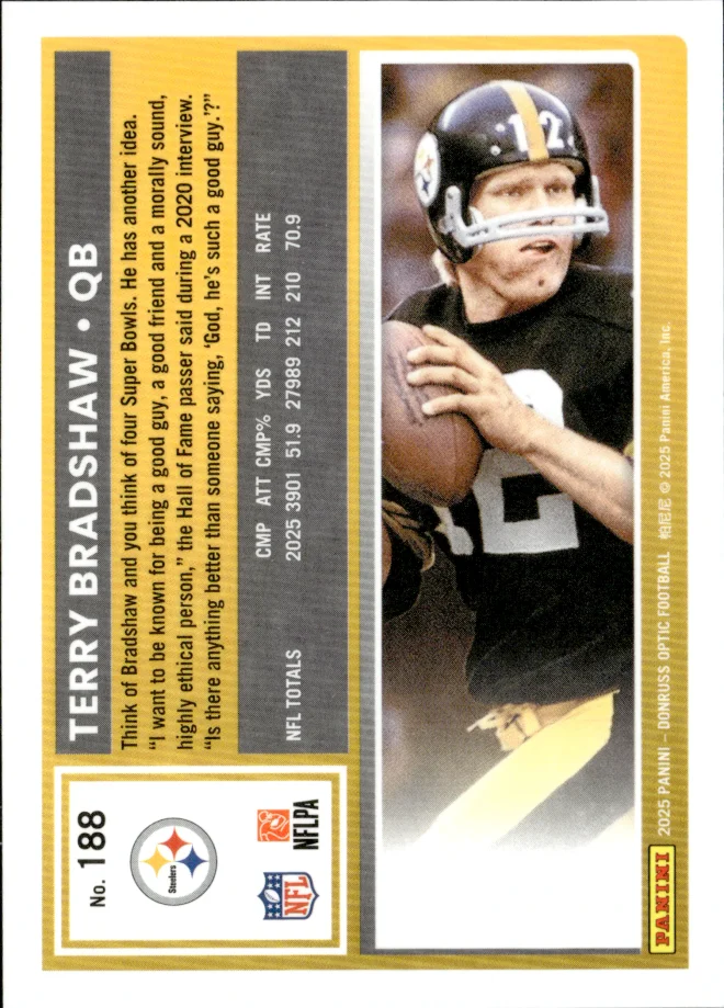 Terry Bradshaw card back