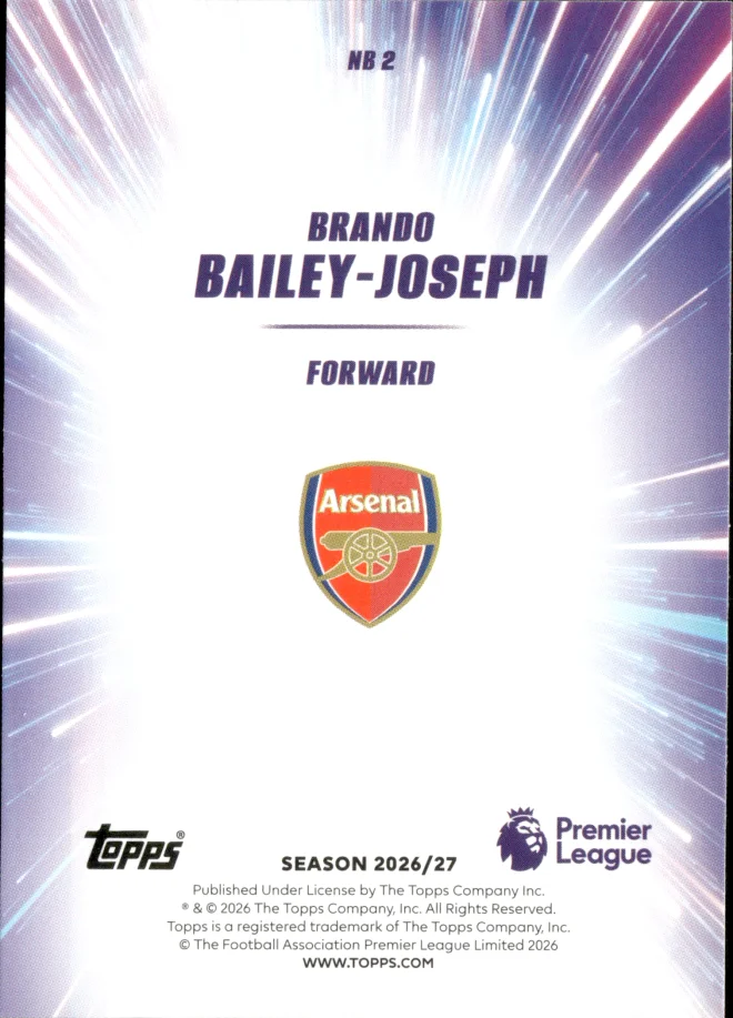 Brando Bailey-Joseph card back